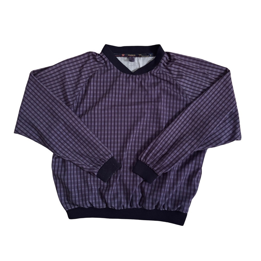 Sunice Purple/Grey Checkered Nylon Sweater